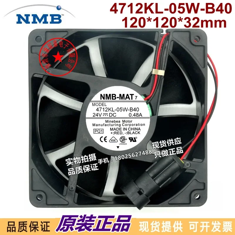 for NMB for ABB Inverter ACS800 Dedicated Fan 4712KL-05W-B40 PQ1 24V 0.48A New Replacement Cooling Fan