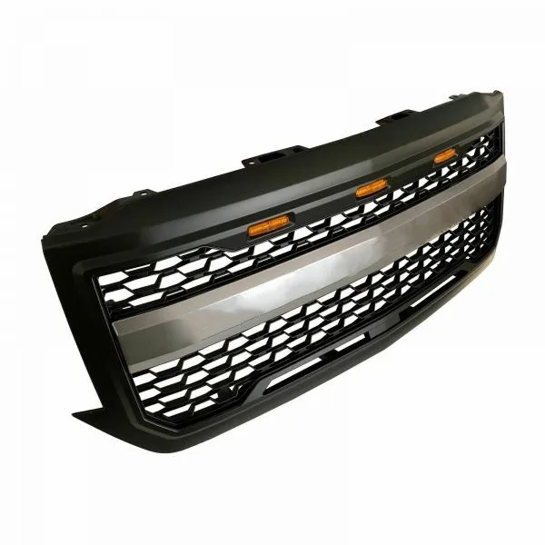 Front Bumper Hood Grille For 2016-2018 Chevy Silverado 1500 Matte Black Mesh Grille