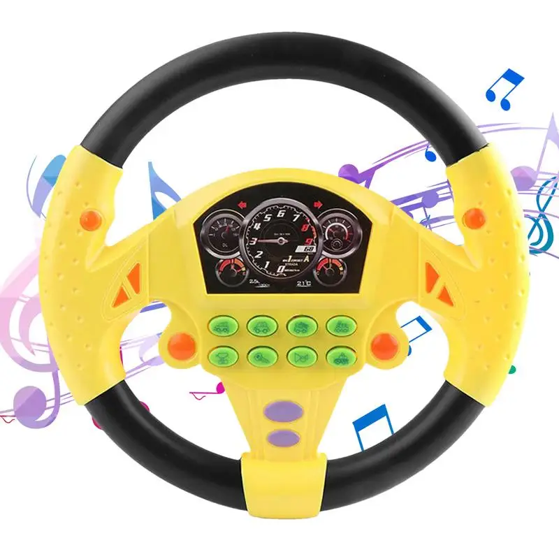 Infant Shining Eletric Simulation Steering Wheel Toy with Light Sound Kids Early Educational Stroller Steering Wheel Vocal Toys