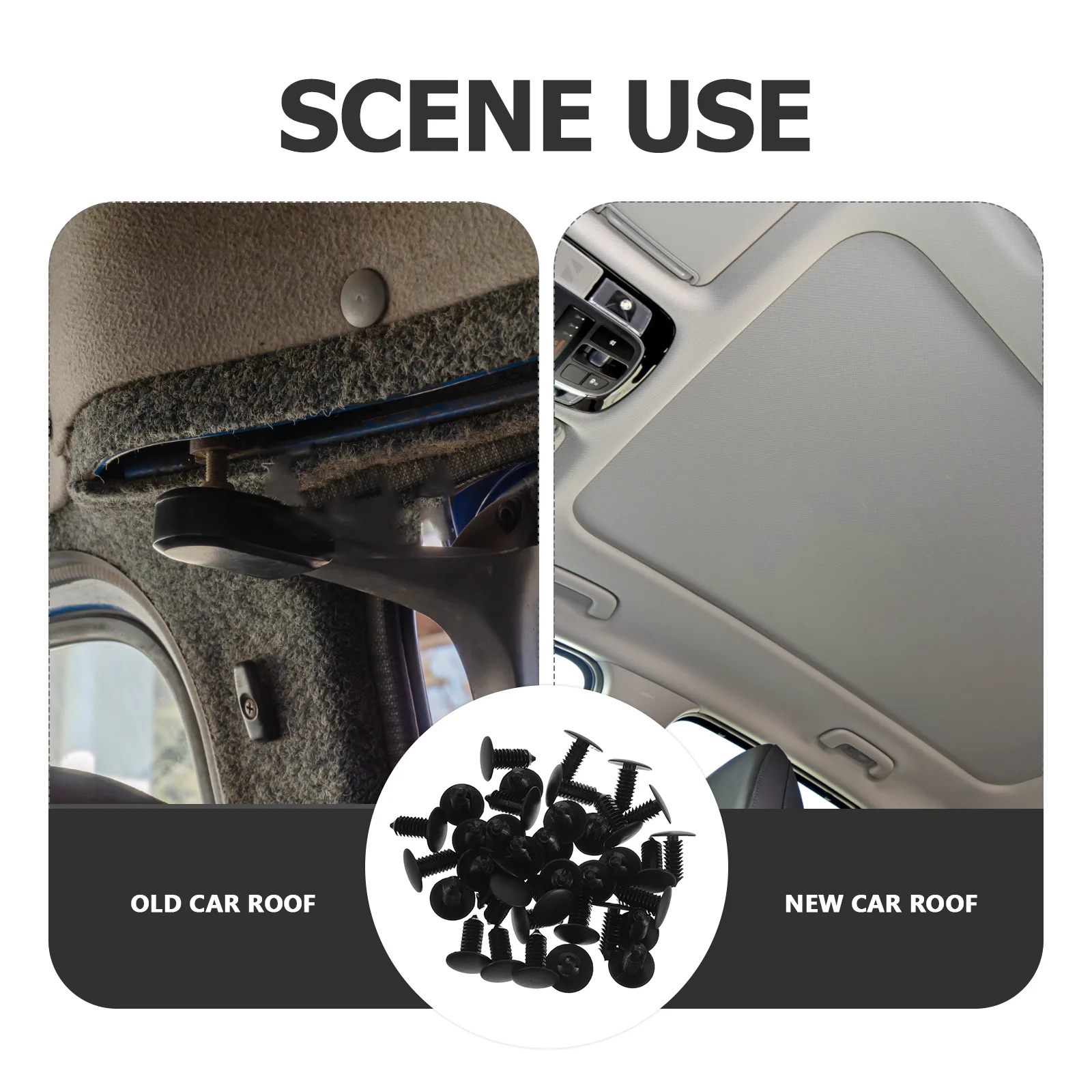 50 قطعة مقاطع بلاستيكية للسيارة مشابك تلقائية متينة سهلة التركيب مصد السقف لوحة الكسوة الباب التجنيب المسامير عدة لوازم السيارة