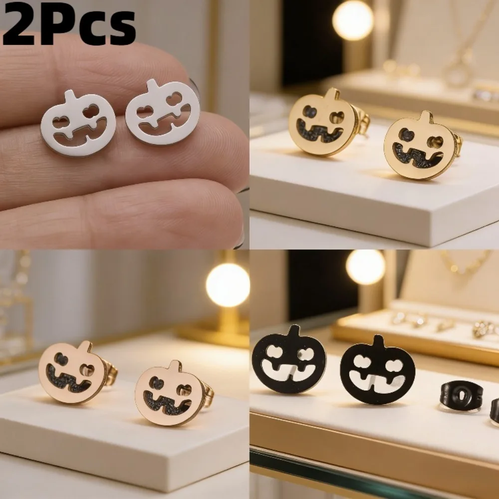 1 Pair of Halloween-Themed Fun Pumpkin Head Hollow-Out Earrings, Available in Multiple Colors, Simple and Stylish Fashion Accessories, Eye-Catching Everyday Wear for Sweet and Cool Girls, Must-Have Accessory for Holiday Parties and Dates, Unique Design Versatile Earrings for Students, Surprise Gift for Girlfriends, Personalized Trendy Street Style Accessory, Exquisite and Compact Earrings for Both Commuting and Dating