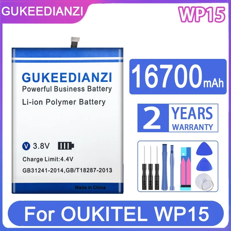 

GUKEEDIANZI Replacement Battery S89 16700mAh For OUKITEL WP15 Mobile Phone Batteries