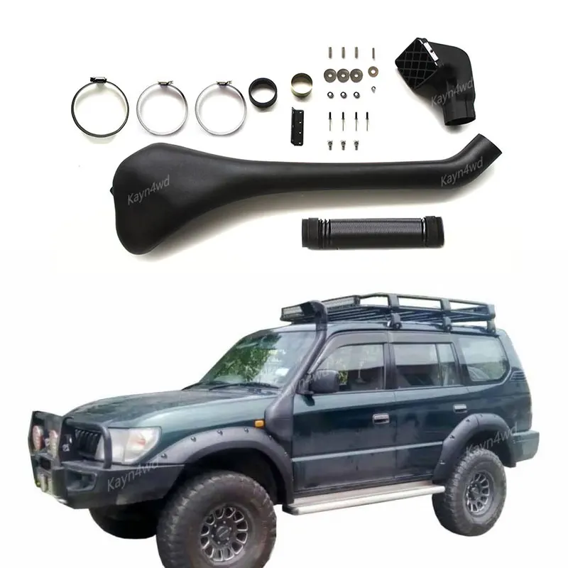 Off Road 4x4 Accessories Air Ram Intake Snorkel Kit For For TOYOTA LAND CRUISER Prado 90 Series LC90 FJ90 Wading Hose Pipe Tube