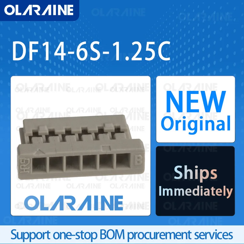 

20/50/100Pcs DF14-6S-1.25C 100% brand new original микросхема Headers and wire housings Connector 6 Position 1 A