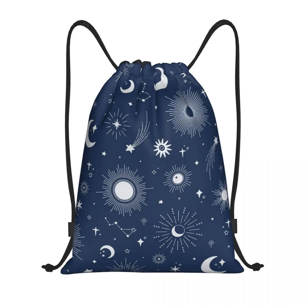 

Sweet Celestial Suns, Moons And Stars Backpacks Multi-function Drawstring Bundle Pocket Shoes Bag Book Bags for Travel Students