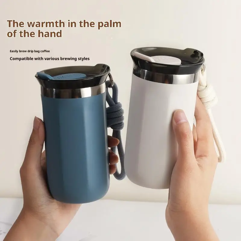 

350/500ML Stainless Steel Coffee Mug Insulated Water Cup Portable Double Wall Vacuum Flask Leak-Proof With Lid Travel Coffee Cup