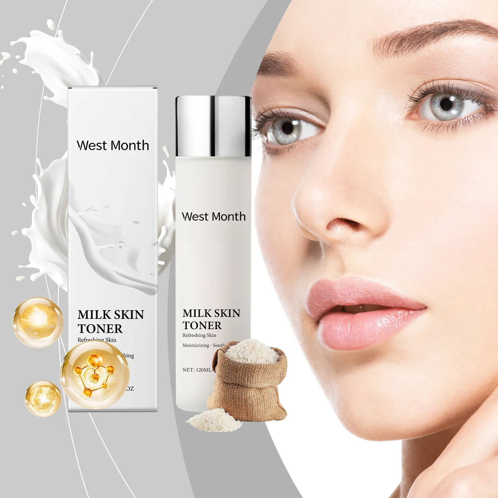 Milk Skin Toner - Refreshing & Soothing Facial Toner for Hydrated, Glowing Skin, Moisturizing Milky Toner