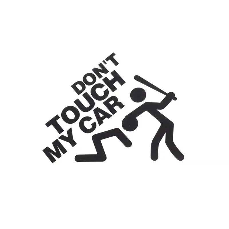 Car Sticker Don't Touch My Car Creative Funny Reflective Car Decoration Stickers Car Window Accessories Car Body Decal