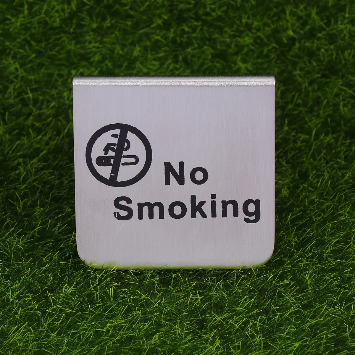 

No Smoking Sign Stainless Steel Double Side Design for Office Store Hotel Restaurant Indoor Outdoor Safety Traffic Signs Warning