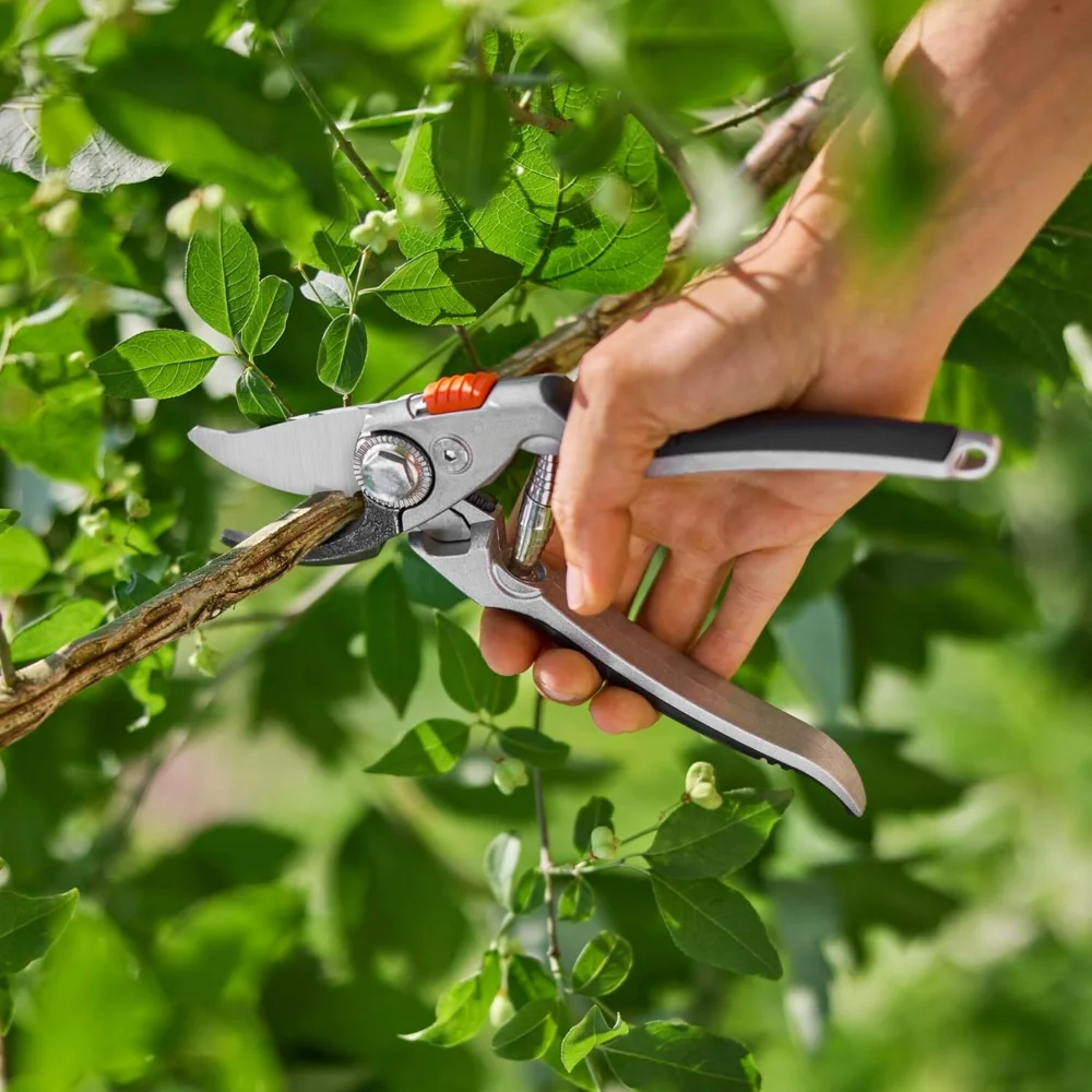 8702 Aluminium Secateurs: Premium Bypass Pruner for Thicker Branches - Robust Handles, Replaceable Blade, Max. Cut 1