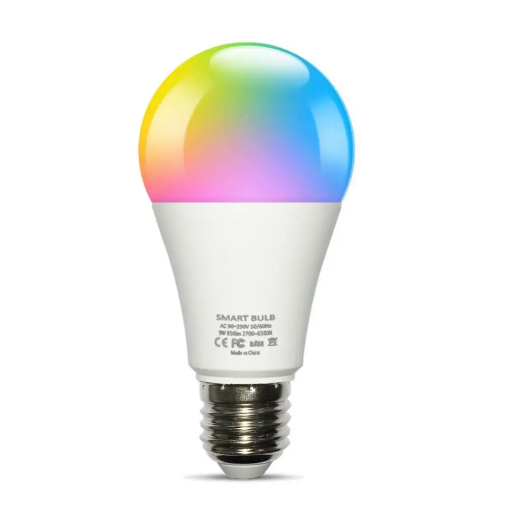 Tuya WiFi Smart Light Bulb, E27 RGB LED Lamp Dimmable with Smart Life APP, Google Home Alexa Voice Control