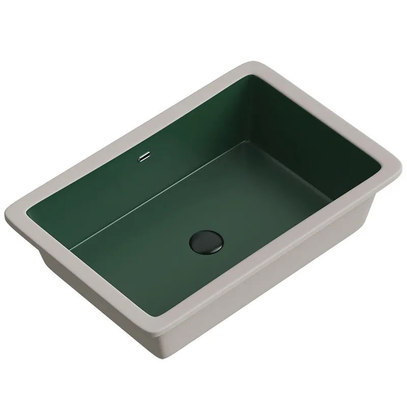 CX color black under-counter basin, sink rectangular ceramic wash, embedded basin