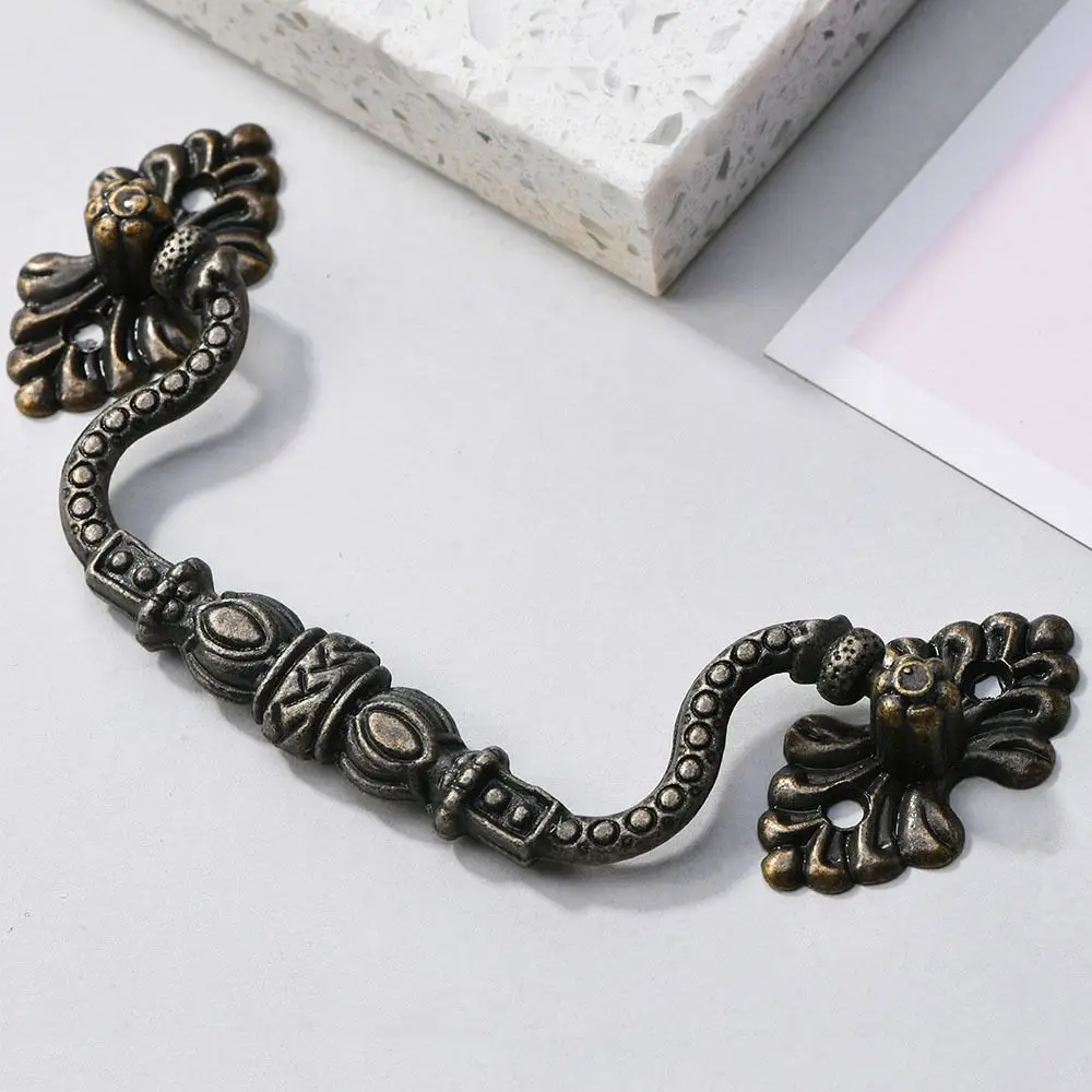 Antique New Chinese Style Vintage Door Handle Bronze Gold Cabinet Pull Zinc Alloy Classical Cupboard Handle Kitchen
