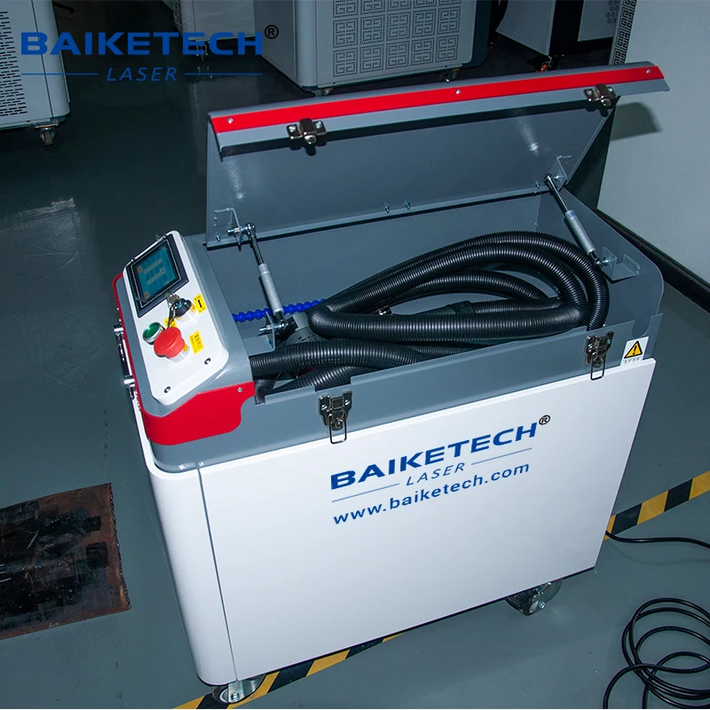 50W Pulse Laser Surface Prep Tool TH-FLC50S Seam Oxide Removal on Aluminum Bike Frame Laser Cleaner Machine