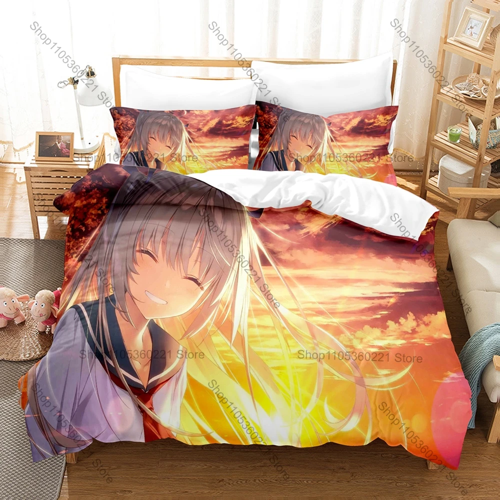 ATRI Robot Girl ATRI My Dear Moments Duvet Cover Set 1 Duvet Cover + 2 Pillowcases Heartwarming Visual Novel Bed Linens Gift