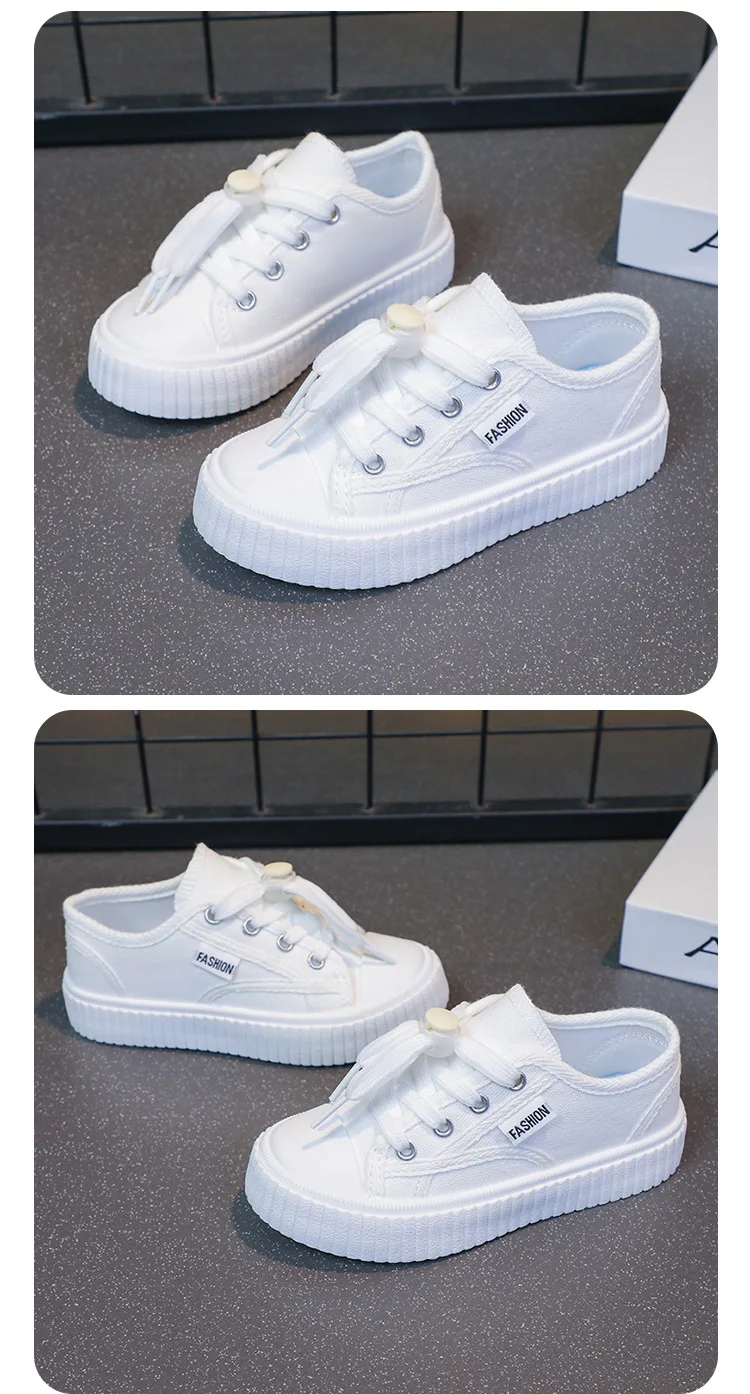Kinder Freizeitschuhe Weiß PU-Leder Schlichtes Design Schulschuhe Unisex Allround 26-36 Vier Jahreszeiten Jungen Mädchen Schuhe – Detail 13
