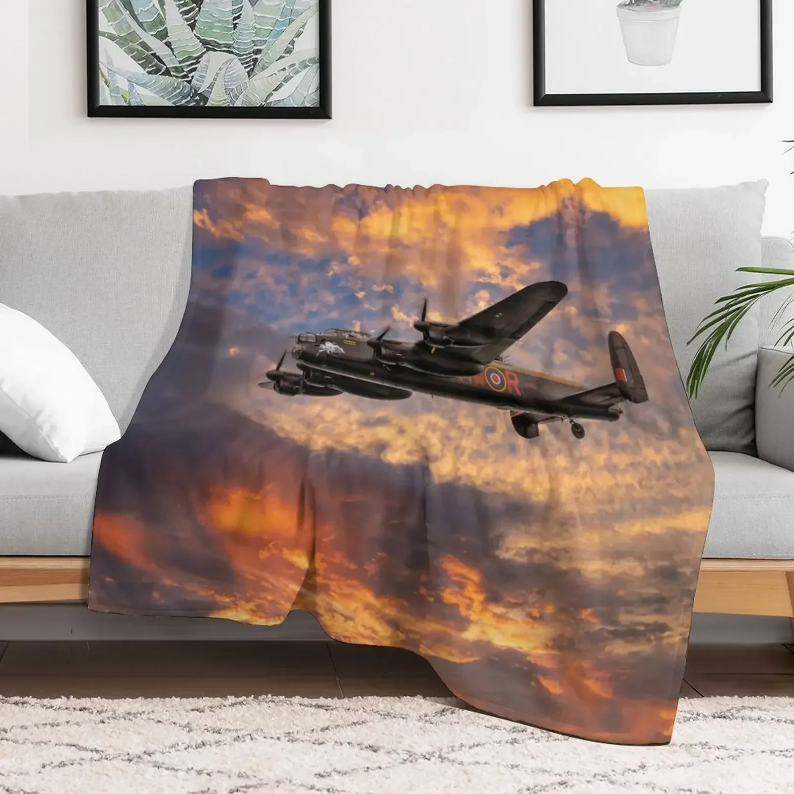 Avro Lancaster Bomber Throw Blanket Decorative Sofas sofa bed Kid'S Soft Blankets