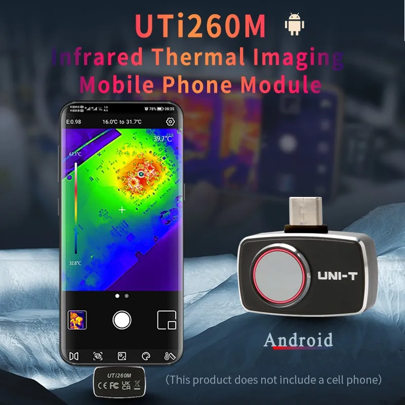 UNI-T Thermal Camera Android & IOS Phone Infrared Thermal Imager For Smartphone 120*90,256×192 Pixels Thermographic Camera