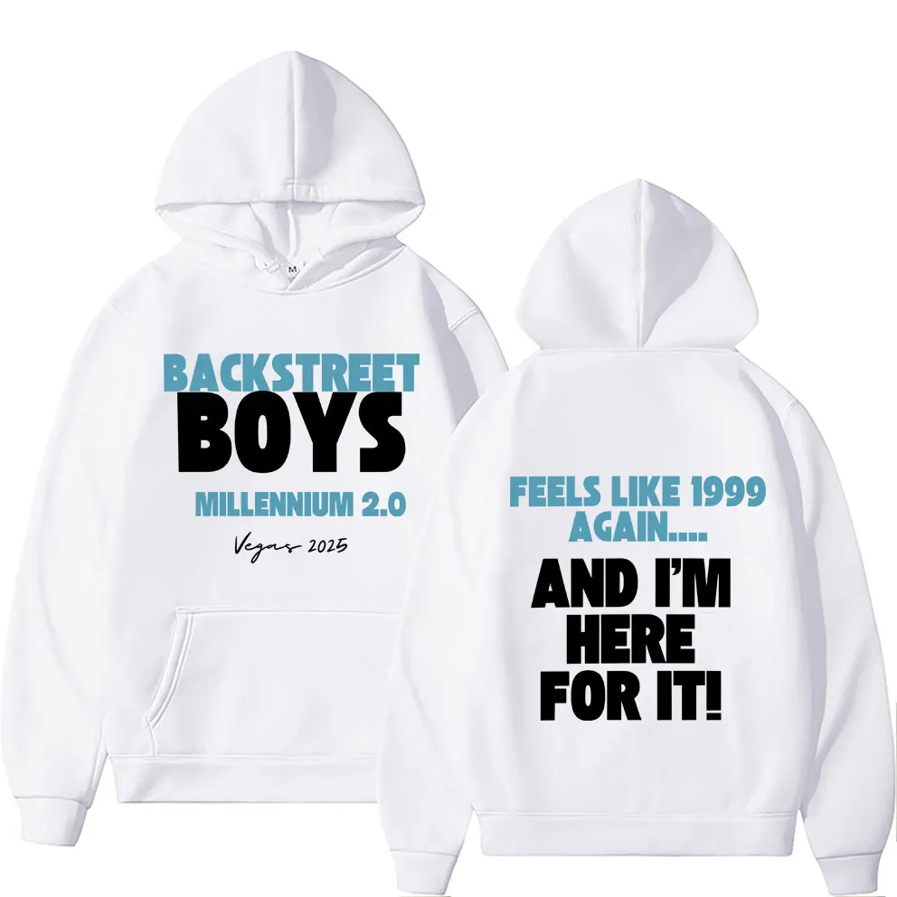 روك ماركة باك ستريت بويز ميلينيوم 2.0 1999 إلى فيغاس 2025 جولة هوديي الرجال النساء موضة البوب الموسيقى البلوز رجل هوديس غير رسمية #5