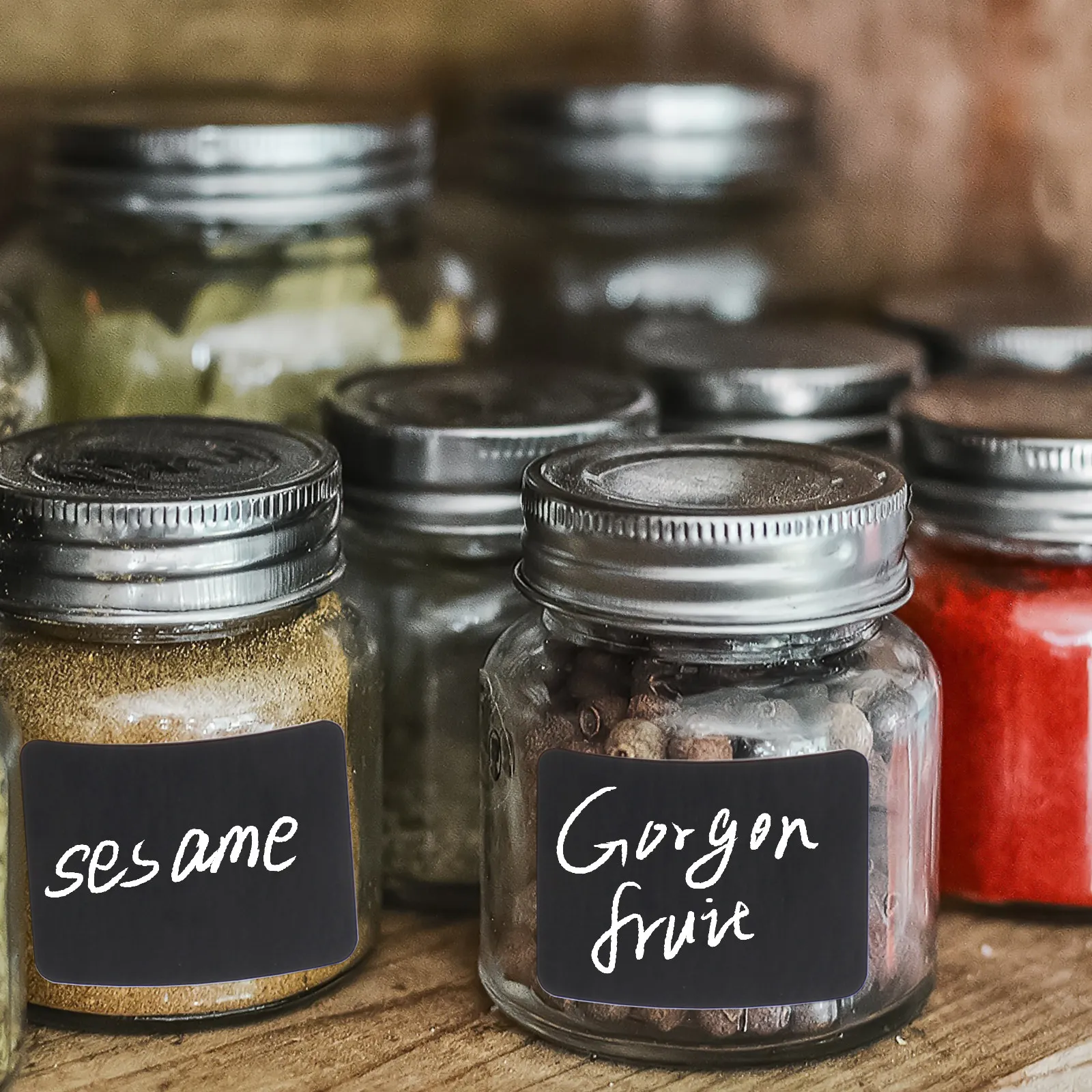 

1 Set Blackboard Stickers Waterproof Label Stickers for Storage Bottle Can Organizing Classroom Office Label Decals Sealing