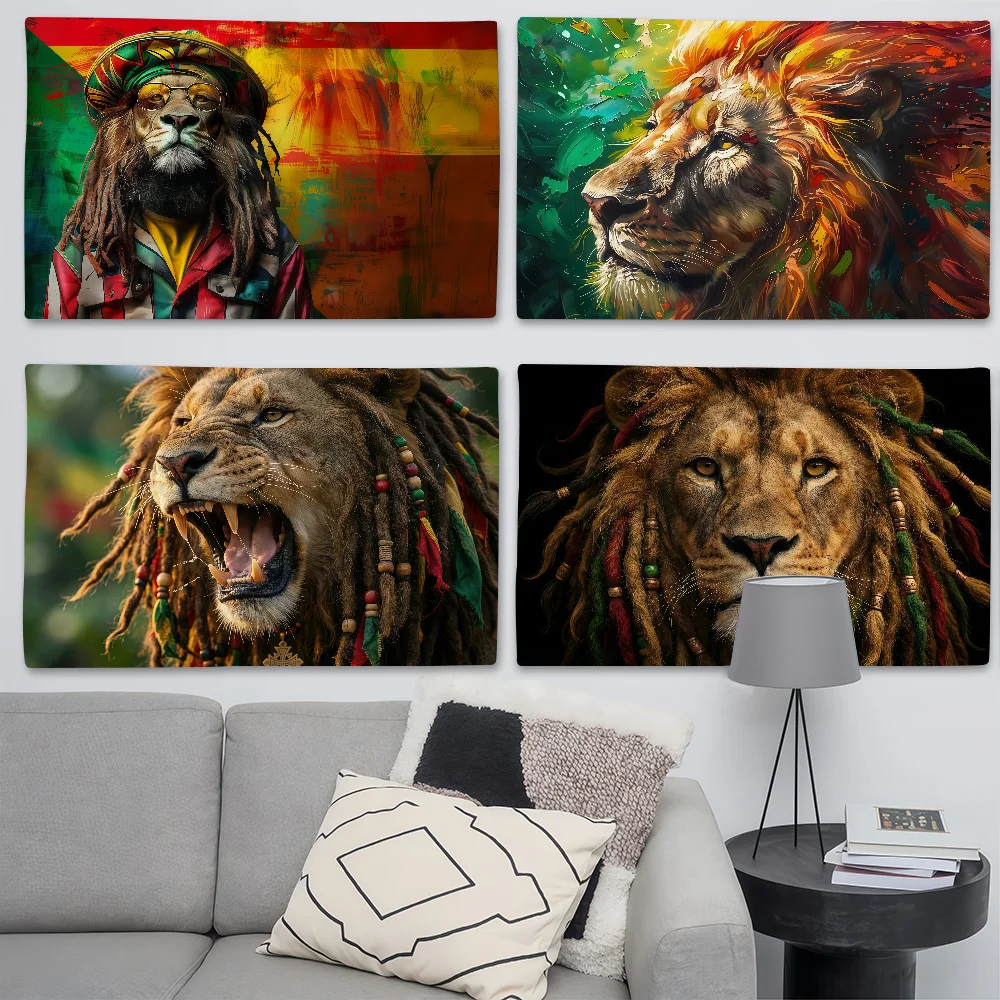Rastafari Rasta-Löwenflagge, geeignet für Geburtstagsfeiern, Wohnzimmer, Schlafzimmer und Outdoor-Camping-Dekorationen