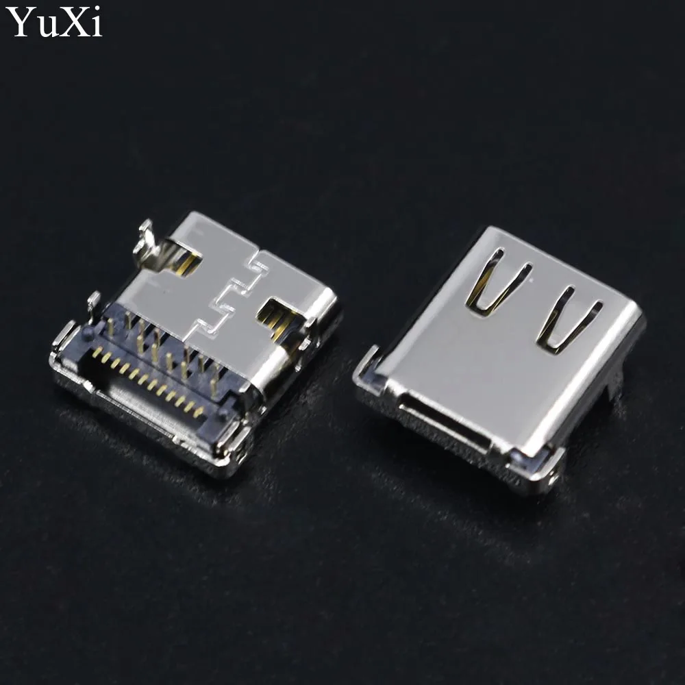 YuXi 2Pcs USB 3.1 Type-C 24 Pins Female Socket SMD DIP PCB Connector for PCB Design DIY High Current Fast Charging