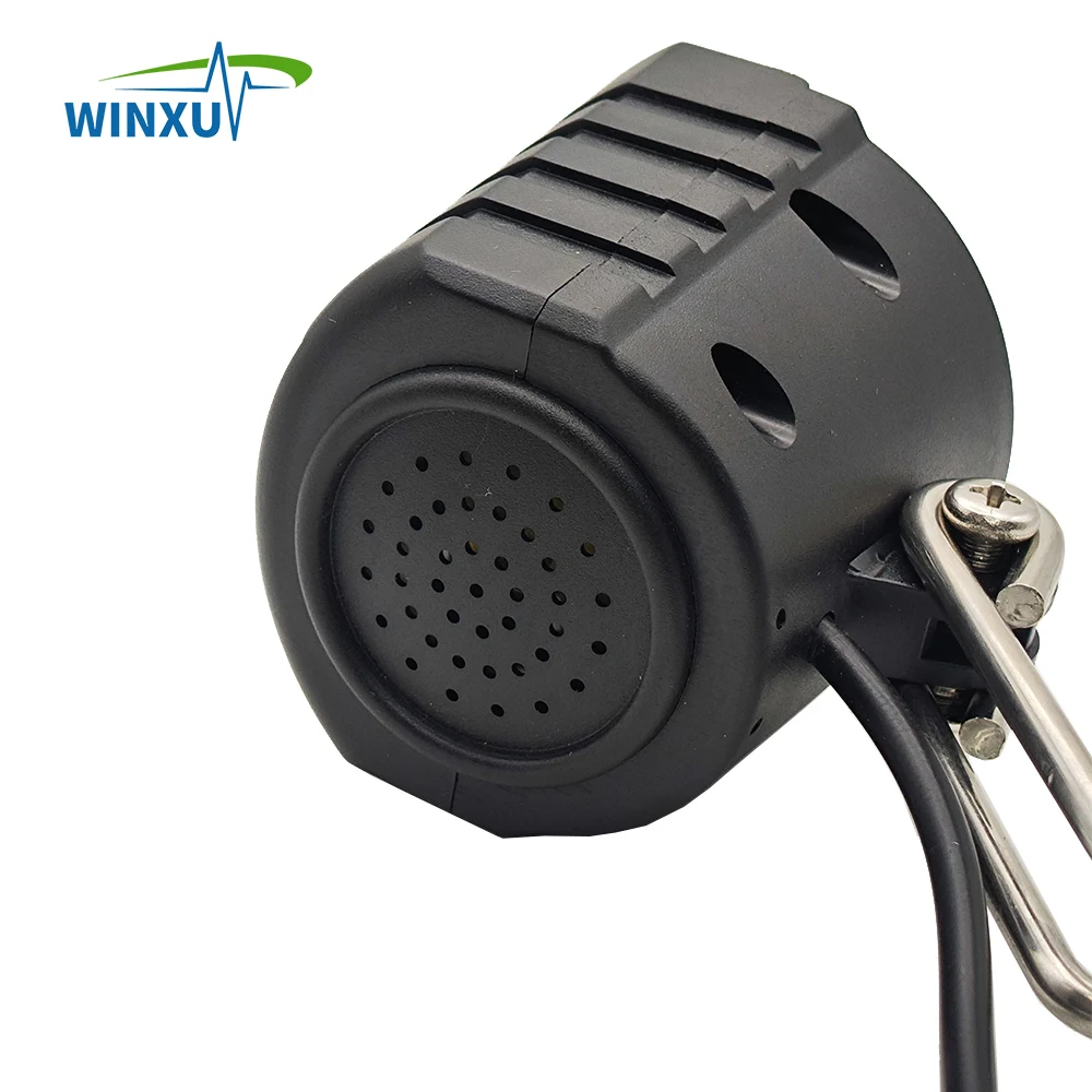 Electric Scooter Headlight Horn 12W High Bright 4 LED 2-in-1 36V to 72V Universal Front Light for Electric Folding Bicycle Ebike