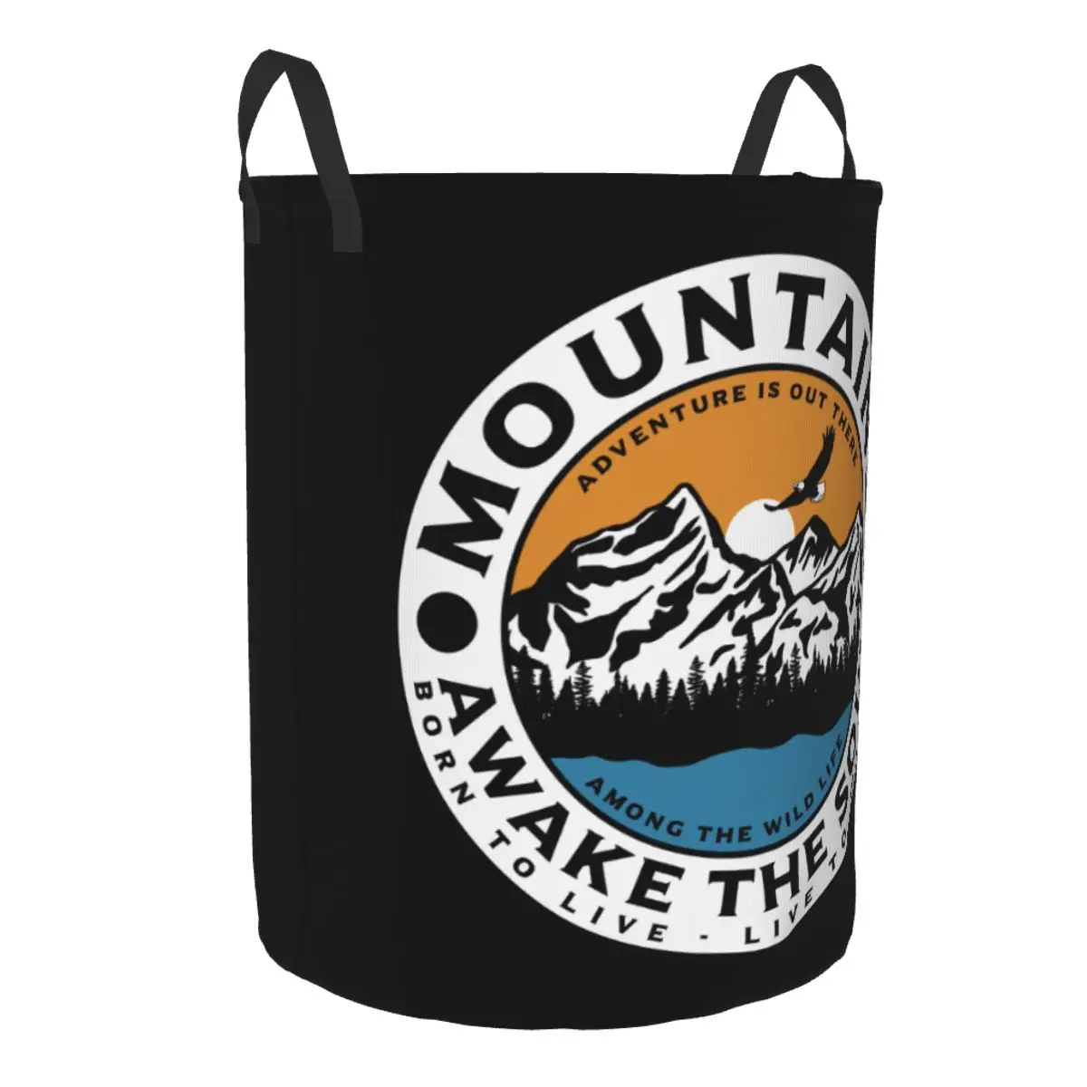 Custom Mountains Awake The Soul Laundry Hamper Large Storage Basket Adventure Camping Campers Girls Boys Toy Organizer