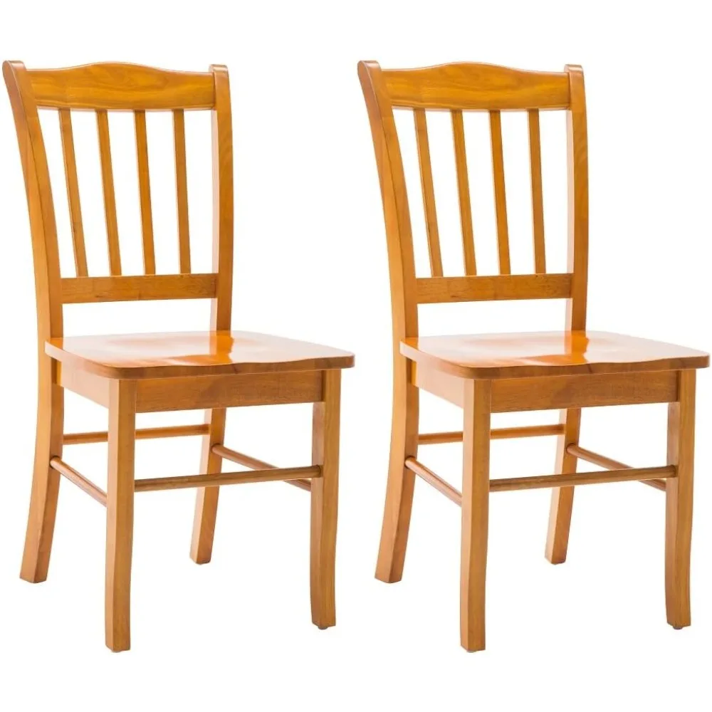 Cadeiras laterais de jantar estilo Oak Shaker, par