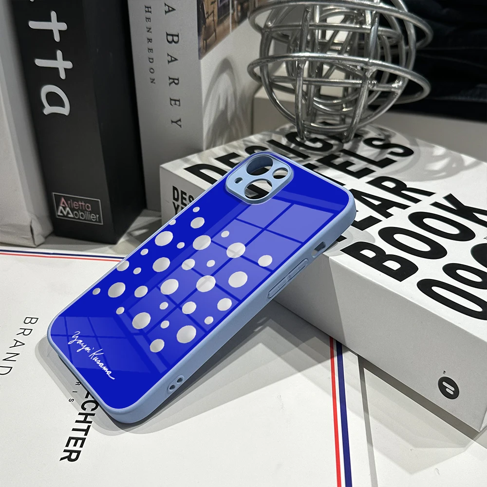 For IPhone 13 Pro Max Color Tempered Glass Case for IPhone 14 11 13 XR XS MAX 7/8 X Plus 12 13mini Pro Yayoi Kusama Art Covers image 3