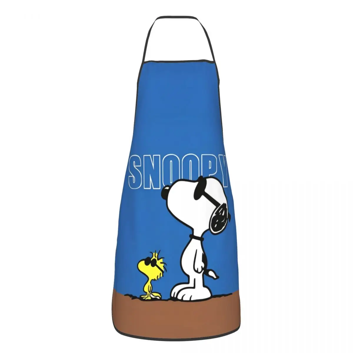 Cute Cartoon Snoopy Apron for Women Men Antifouling Cafe Bib Cuisine Cooking Baking Tablier