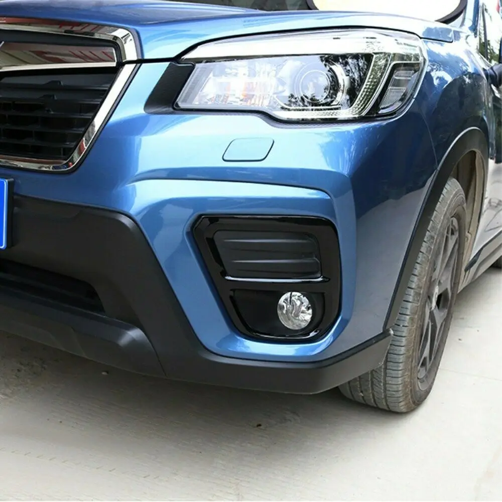 Glossy Black Front Fog Light Lamp Cover Trim Sticker for Forester SK 2019