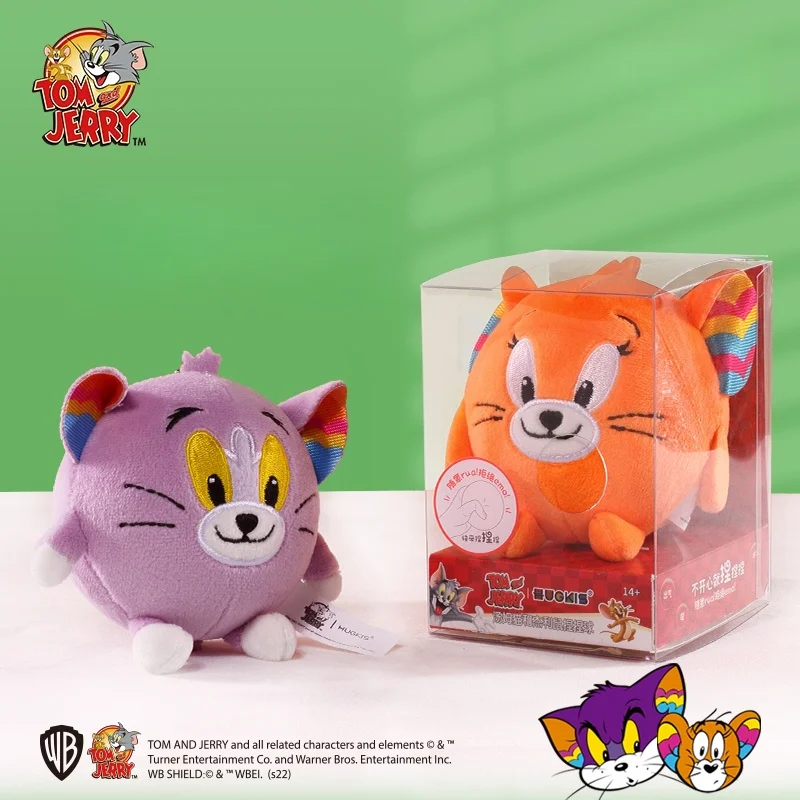 

Genuine Tom and Jerry Plush Toy Keychain Cat Mouse Fluffy Girls Backpack Bag Ornaments Keychain Charms Birthday Girls Gifts