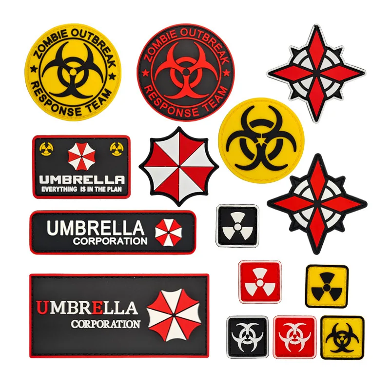 Umbrella Corporation Embroidered Patches Biochemistry Umbrella Military Army Badges For Clothes Bags