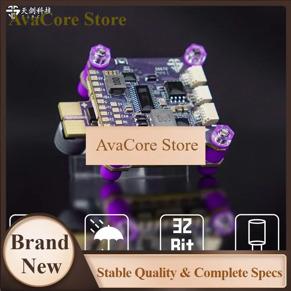 AvaCoreTJRC F722 FC 60A BLHeli_32 ESC Stack ICM-42688 BMP388 30.5x30.5mm For RC FPV Freestyle Racing Drone Accessories