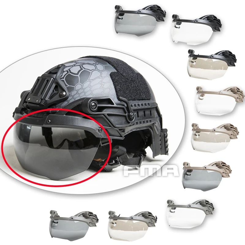 

FMA Helmet Goggle BK TRANSPARENT LENSES For Tactical Hunting Militray FAST BJ/PJ Series Helmets Goggles