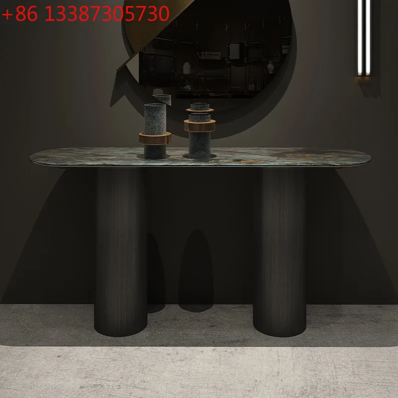 

Natural marble entrance villa living room modern simple plan entrance table