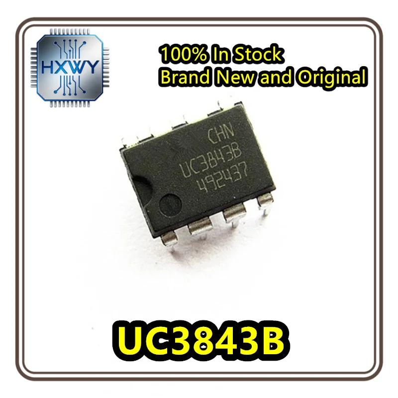 (10/50 Pieces) UC3843BN UC3843B DIP-8 Through-hole Current Mode PWM Modulation Controller, 100% New, Original, In Stock,