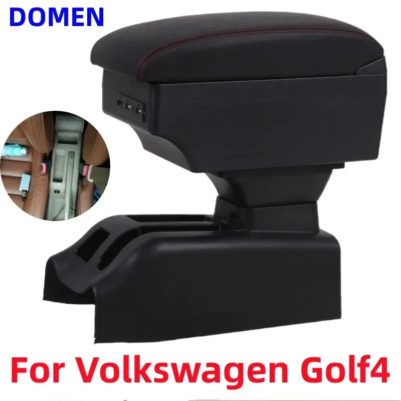 For VW Golf 4 Armrest Box For Volkswagen Golf4 Car Armrest Box Car Interior Retrofit USB Ashtray car accessories