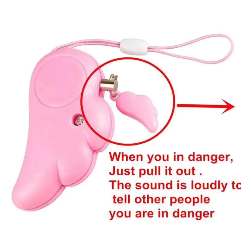 90dB Self Defense Anti-rape Device Attack Panic Dual Speakers Loud Alarm Alert Safety Personal Security Keychain Bag Pendant