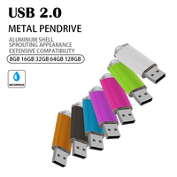 metal USB Flash Drive 128GB 64GB 32GB high speed 16GB 8GB 4GB memory Flash USB Stick pen drive 128mb 512mb PenDrive 2.0