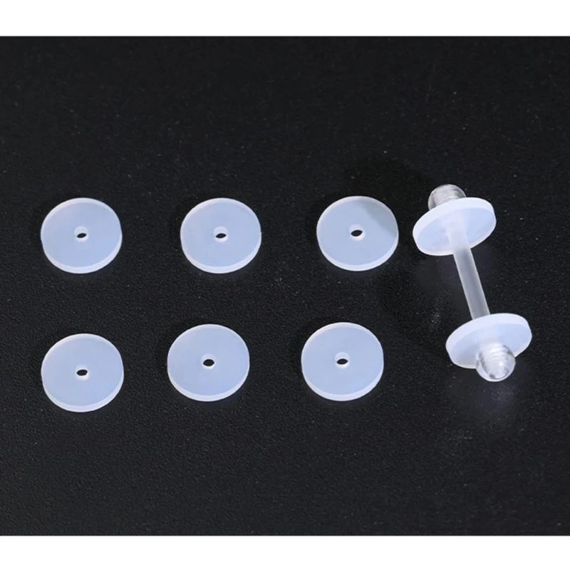  100pcs Clear Earring Stopper Earlobe Support Patches Silicone Ear Closures Back