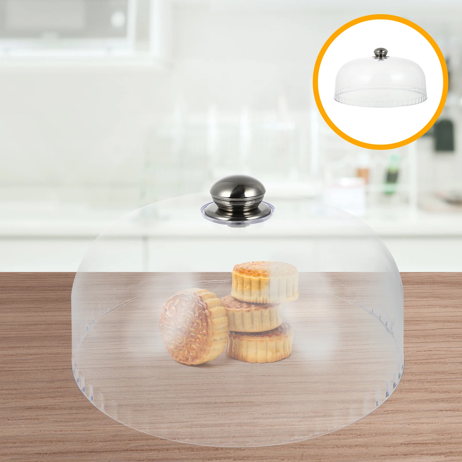 

Plastic Food Clear Cake Tray Cover Transparent Kitchen Dessert Protector Lightweight Bpa Free Food Protective Cover Household