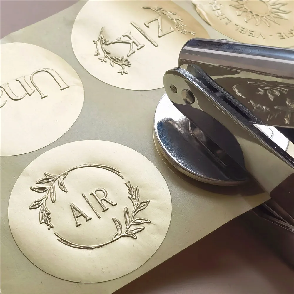 Customize Embossing Stamp Wedding Monogram Embosser Stamp,Personalized 2 initials Embosser Stamp,Wedding gift,hand held embosser