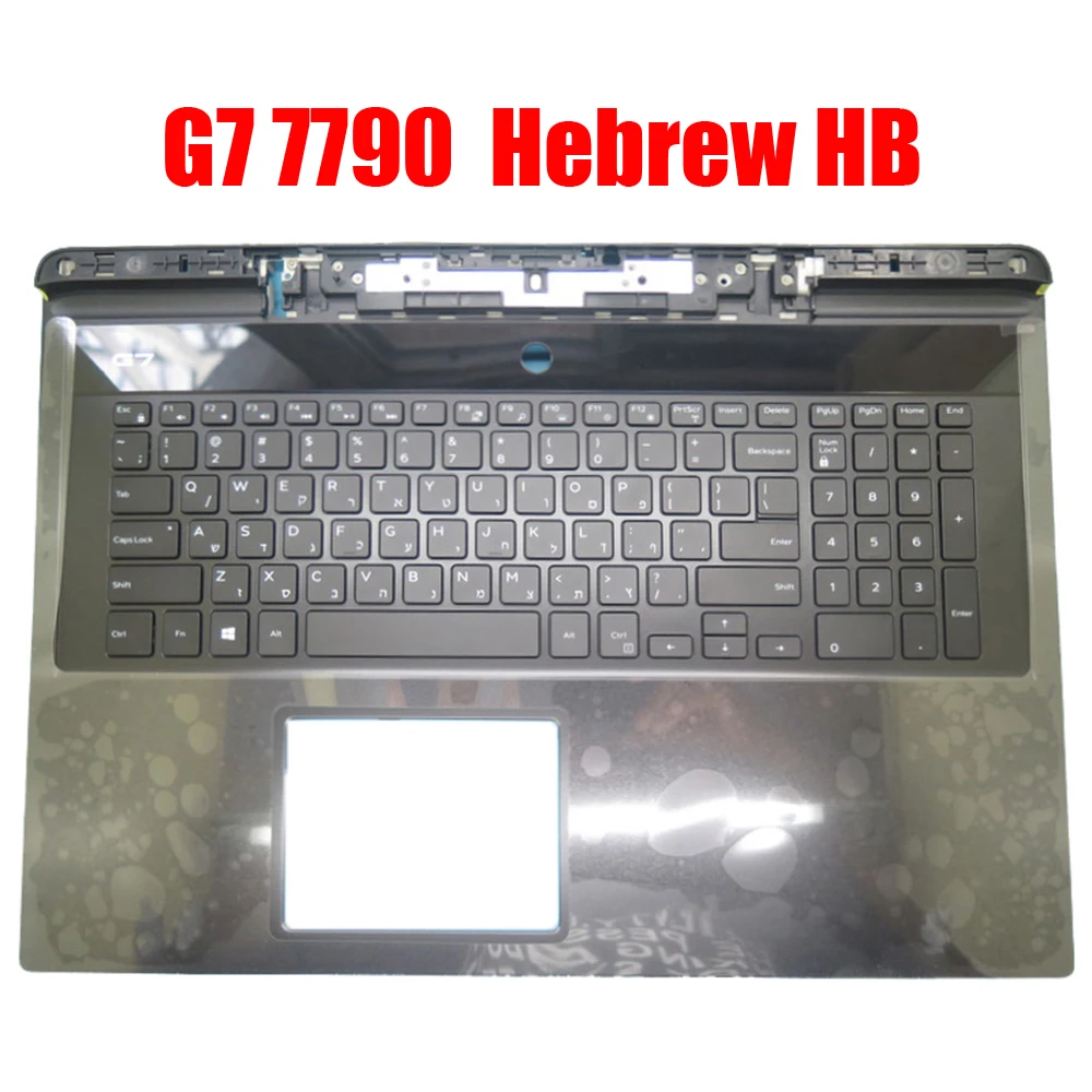 

Hebrew Laptop Palmrest For DELL G7 17 7790 00YW0N 0YW0N 06WFHN 6WFHN 02RFKW 2RFKW 02RPPT 2RPPT 0MKXFN MKXFN Black Upper Case New