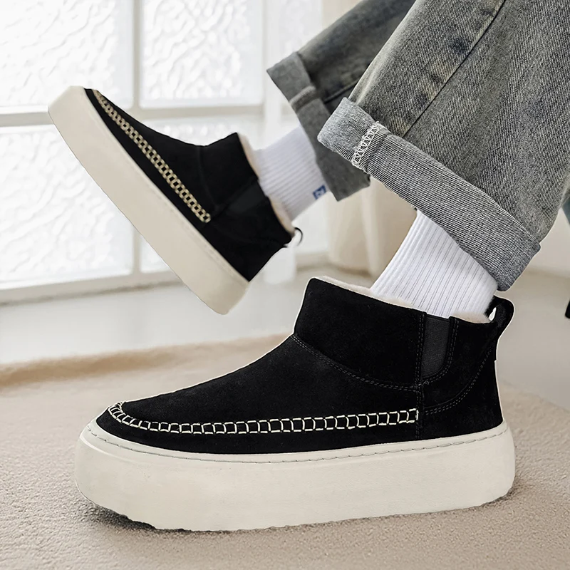 عرض ساخن لعام 2025 أحذية الثلوج الشتوية عالية الجودة للرجال أحذية سميكة عالية الجودة للراحة الخارجية والدفء والترفيه مقاس 39-44 #1