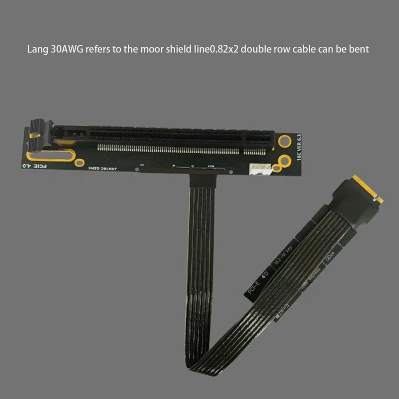 Cable adaptador VGA práctico multifuncional M.2 a PCIE X16 para SSD M.2 Nvme Gen4 a PCIE 4,0 X4ES, 25CM fácil de usar