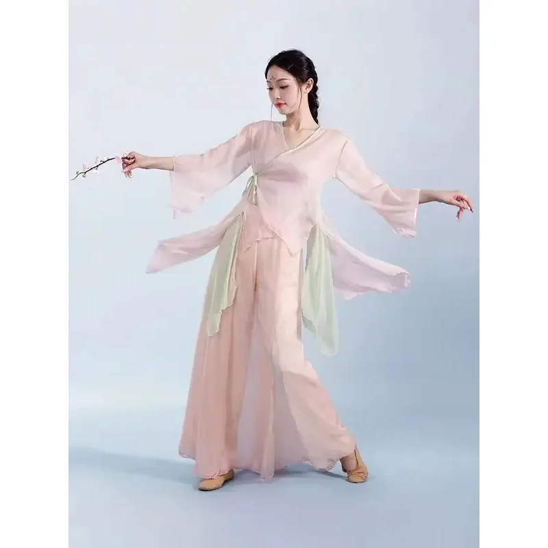 Nuevo vestido tradicional chino Vintage para mujer, nuevo abanico, conjunto de vestido de danza clásica, vestido de danza folclórica china para mujer, disfraz