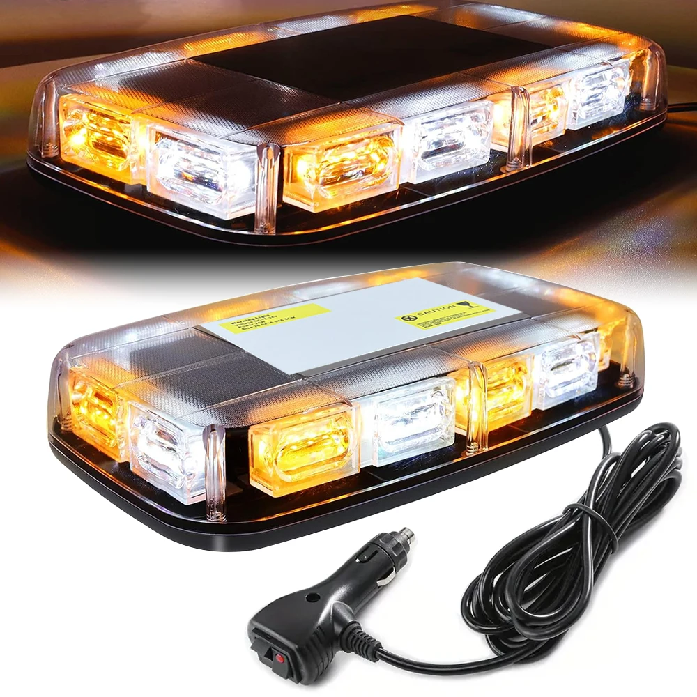 

Roof Top Strobe Lights 48LED Emergency Safety Hazard Warning Light LED Flashing Light Bar Magnetic Mount for Car Truck 12V 24V