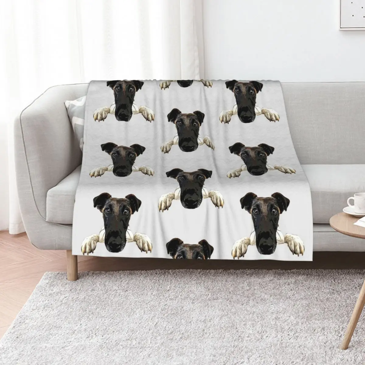 

Fox Terrier Smooth Coated Throw Blanket Bed covers Personalized Gift Weighted Hairys Blankets